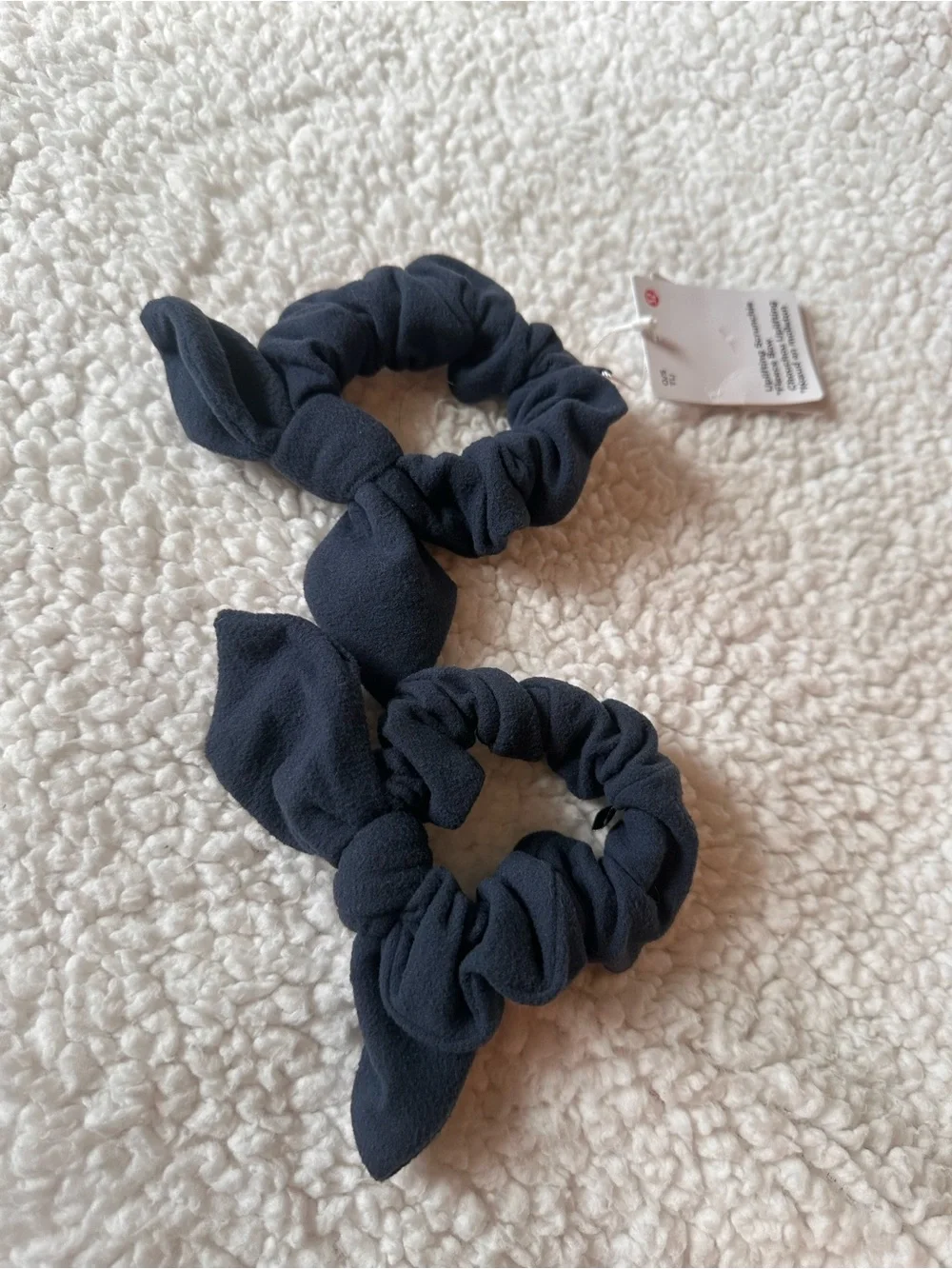 Lululemon Navy Knot Scrunchie Set - 2 Pack